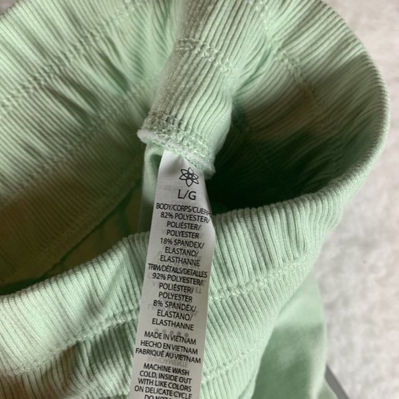 Harmony & Balance Shorts Women's Large Green Stretch High-Waist Drawstring 6895 - Picture 5 of 7